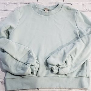Sea green junior crop sweatshirt small